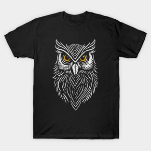 Minimalist Owl - distressed T-Shirt